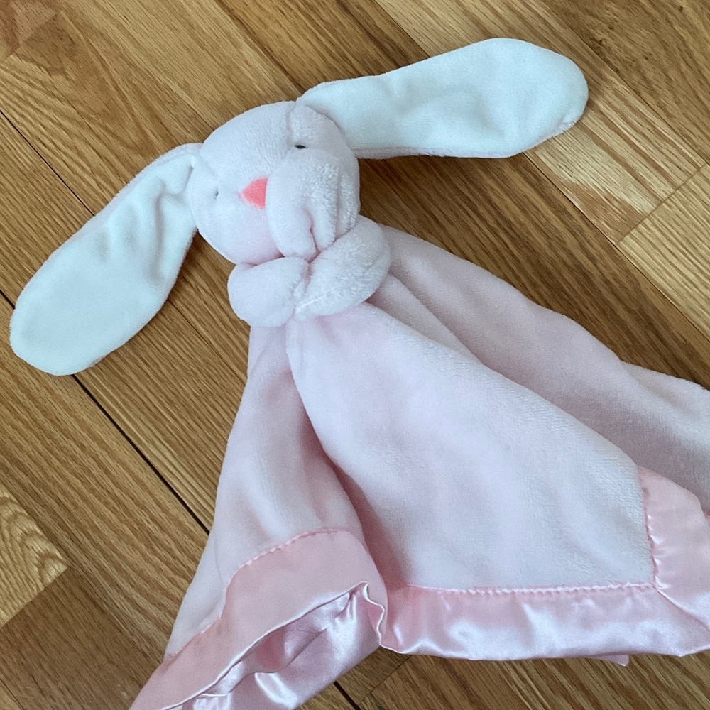 Carter's Pink Satin Bunny Blanket